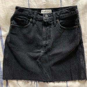 Black jean skirt